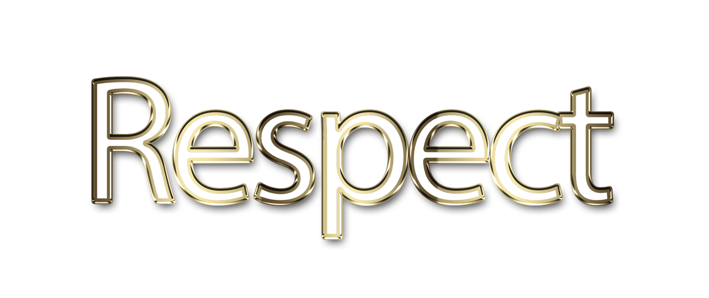 Respect png, word Respect png, Respect word png, Respect text png, Respect letters png, Respect word art typography PNG images, transparent png